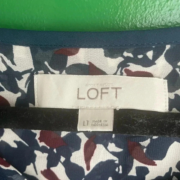 LOFT CLEARANCE Sheer Blouse Large Tall Dressy Work Shirt - Picture 3 of 5